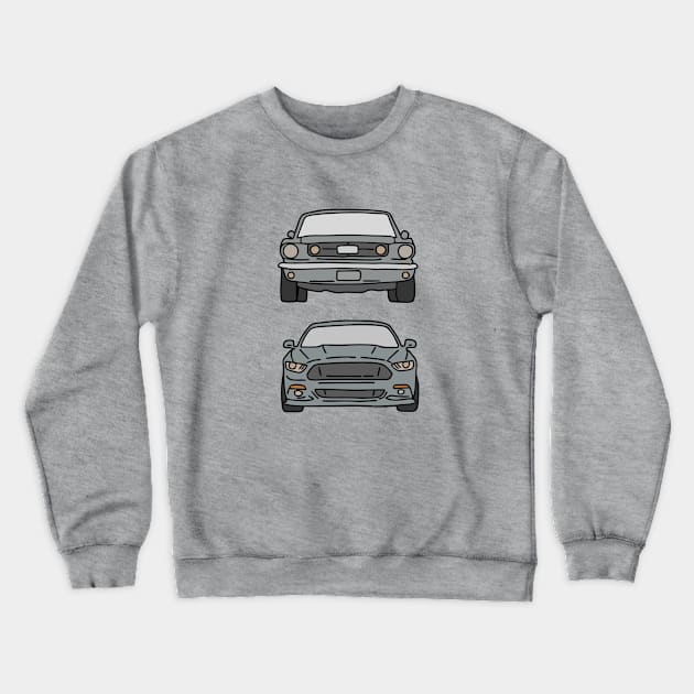 vintage and modern muscle car Crewneck Sweatshirt by fokaction